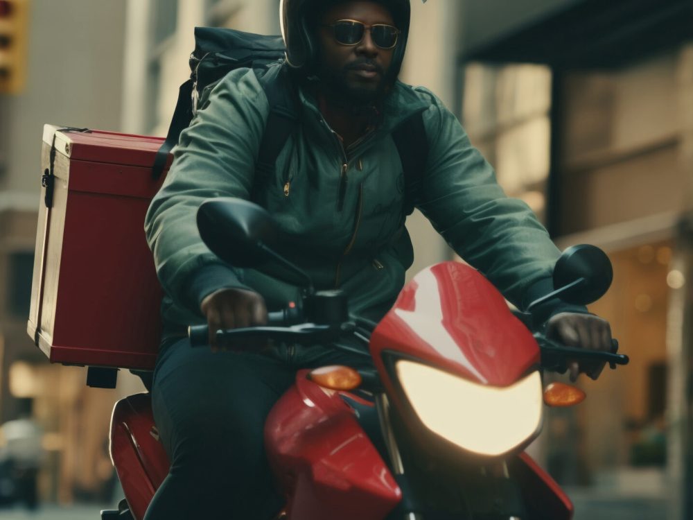 delivery-man-riding-his-scooter-new-york-city delivery-man-riding-his-scooter-new-york-city