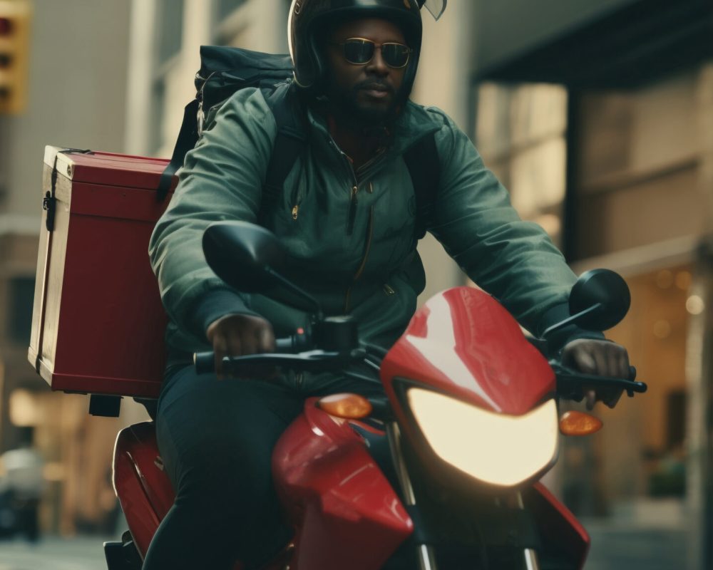 delivery-man-riding-his-scooter-new-york-city delivery-man-riding-his-scooter-new-york-city